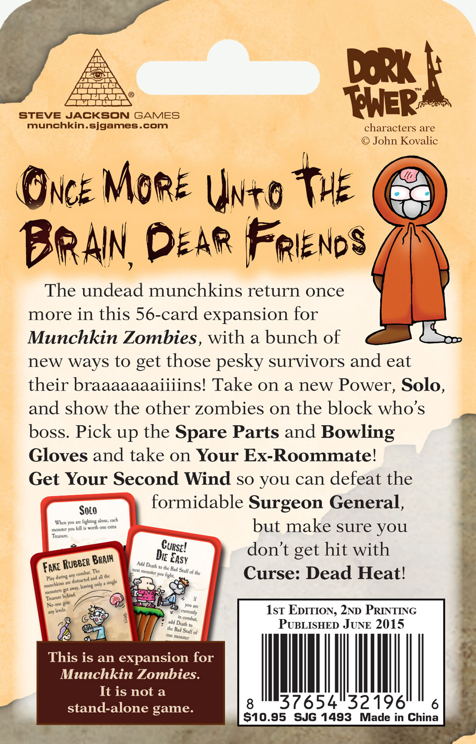Munchkin : Zombies - 4 Spare Parts Expansion